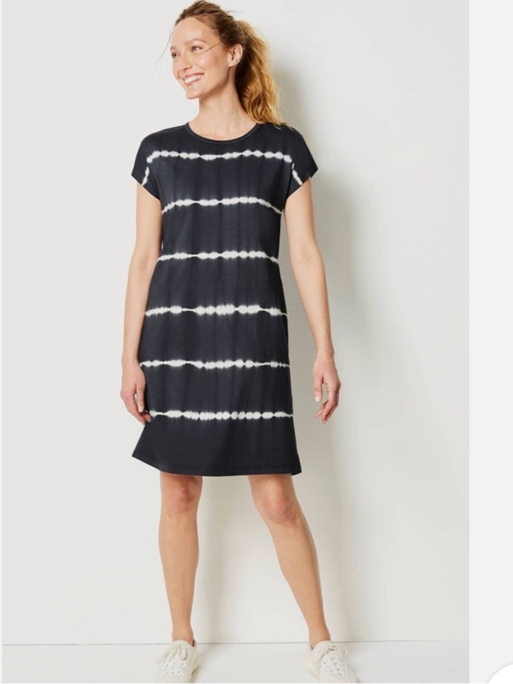 J. Jill Fit Tie-Dyed Scoop Neck Dress
